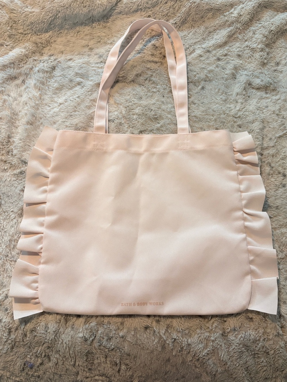 Bath & Body Works Light Pink Ruffle Tote